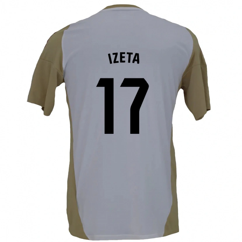 Danxen Män Urko Izeta #17 Brun Vit Bortatröja Matchtröjor 2024/25 Tröjor T-Tröja