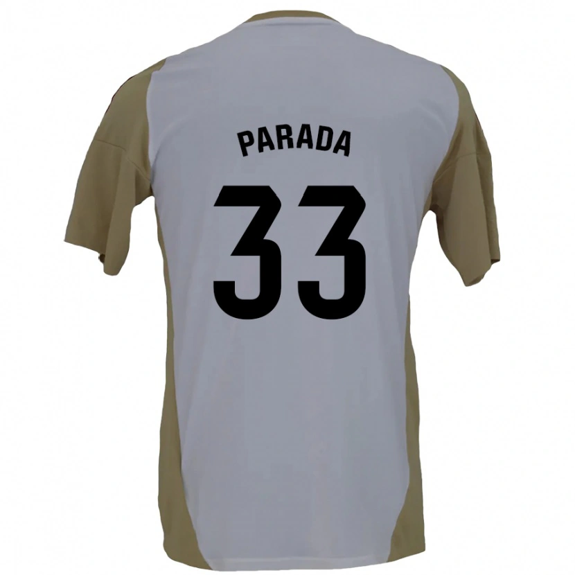 Danxen Män Victor Parada #33 Brun Vit Bortatröja Matchtröjor 2024/25 Tröjor T-Tröja