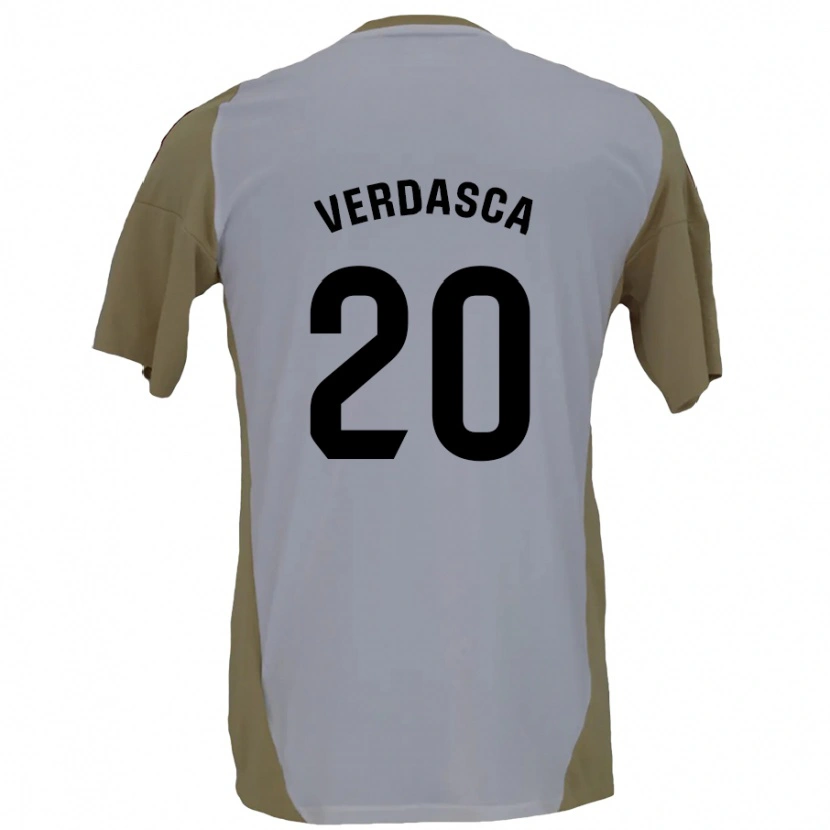 Danxen Män Diogo Verdasca #20 Brun Vit Bortatröja Matchtröjor 2024/25 Tröjor T-Tröja