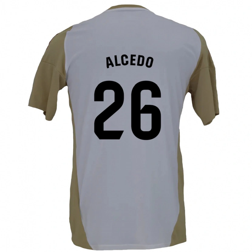 Danxen Män Juan María Alcedo #26 Brun Vit Bortatröja Matchtröjor 2024/25 Tröjor T-Tröja