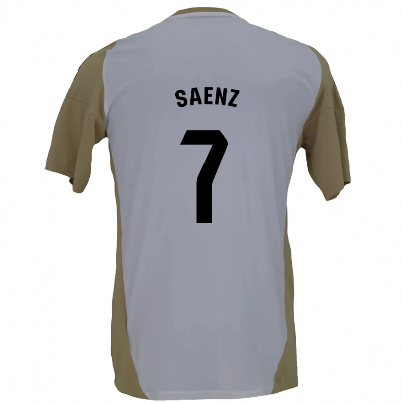 Danxen Män Raúl Sáenz #7 Brun Vit Bortatröja Matchtröjor 2024/25 Tröjor T-Tröja