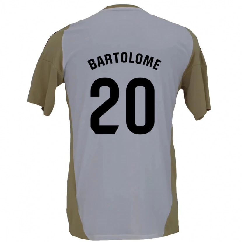 Danxen Män Diego Bartolomé #20 Brun Vit Bortatröja Matchtröjor 2024/25 Tröjor T-Tröja