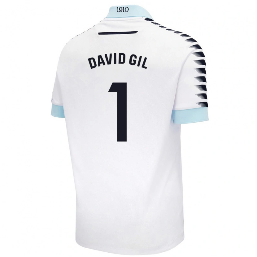 Danxen Män David Gil #1 Vit Blå Bortatröja Matchtröjor 2024/25 Tröjor T-Tröja