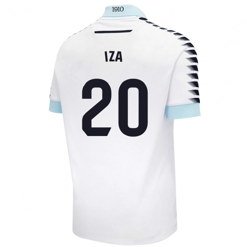 Danxen Män Iza Carcelén #20 Vit Blå Bortatröja Matchtröjor 2024/25 Tröjor T-Tröja