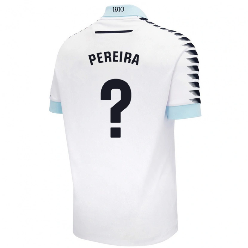 Danxen Män Raúl Pereira #0 Vit Blå Bortatröja Matchtröjor 2024/25 Tröjor T-Tröja