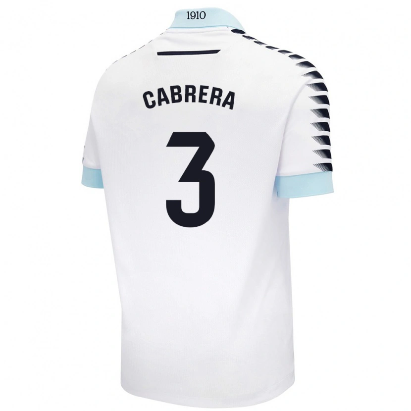 Danxen Män Julio Cabrera #3 Vit Blå Bortatröja Matchtröjor 2024/25 Tröjor T-Tröja