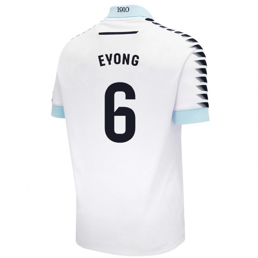 Danxen Män Etta Eyong #6 Vit Blå Bortatröja Matchtröjor 2024/25 Tröjor T-Tröja