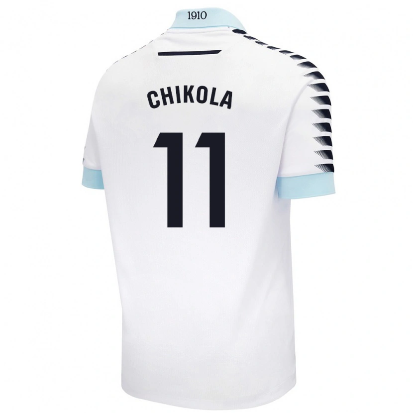 Danxen Män Peter Chikola #11 Vit Blå Bortatröja Matchtröjor 2024/25 Tröjor T-Tröja