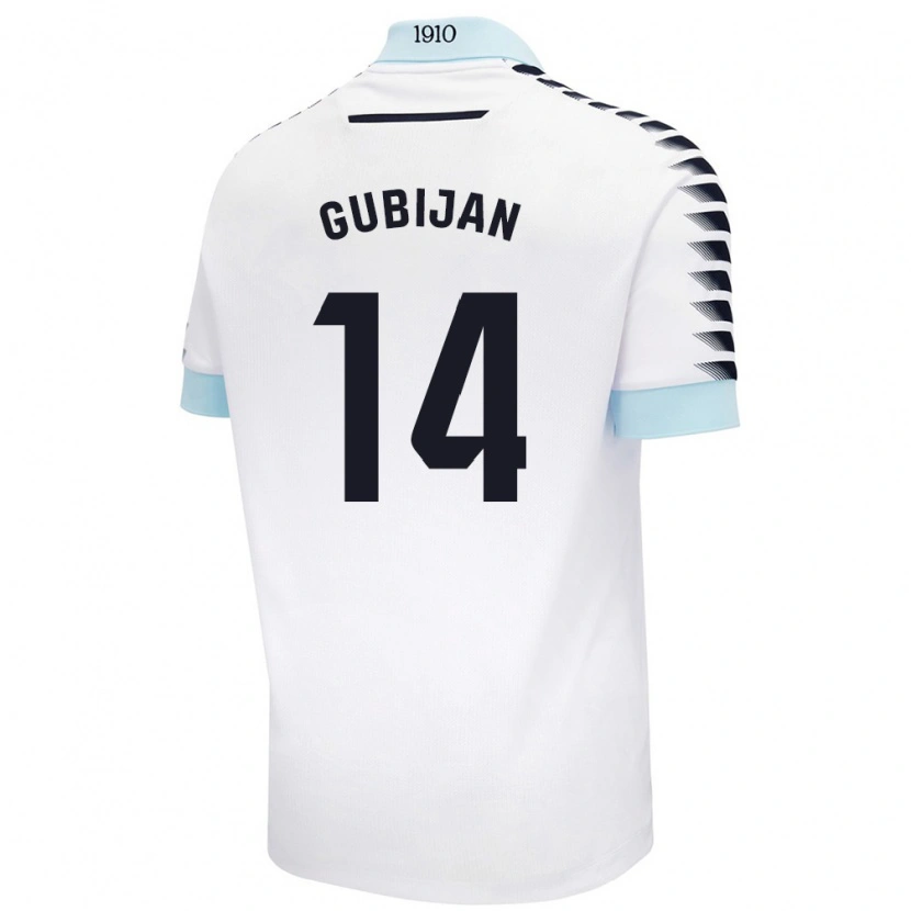 Danxen Män Lovro Gubijan #14 Vit Blå Bortatröja Matchtröjor 2024/25 Tröjor T-Tröja