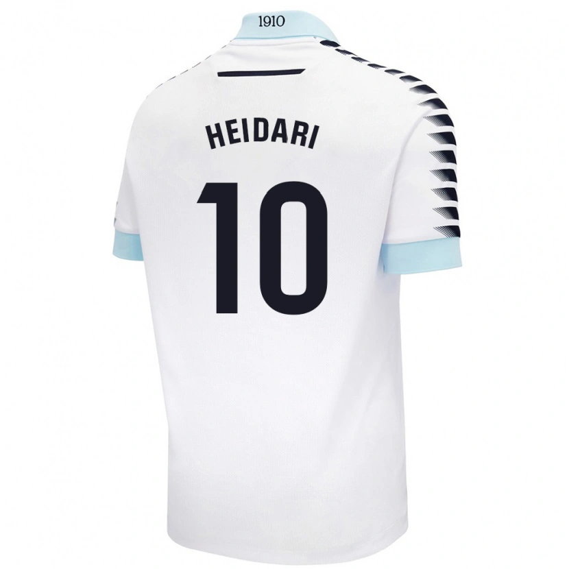 Danxen Män Arman Heidari #10 Vit Blå Bortatröja Matchtröjor 2024/25 Tröjor T-Tröja