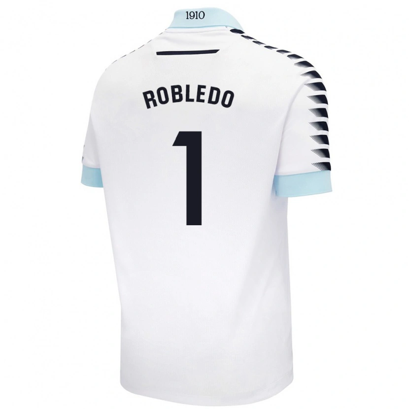 Danxen Män Robledo #1 Vit Blå Bortatröja Matchtröjor 2024/25 Tröjor T-Tröja
