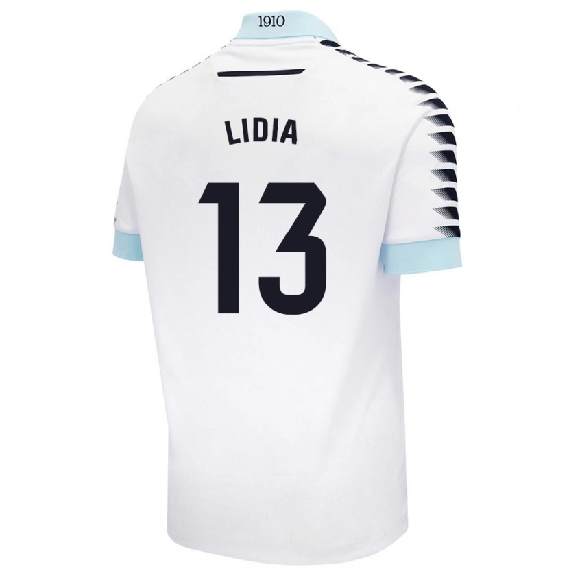 Danxen Män Lidia Rincón García #13 Vit Blå Bortatröja Matchtröjor 2024/25 Tröjor T-Tröja