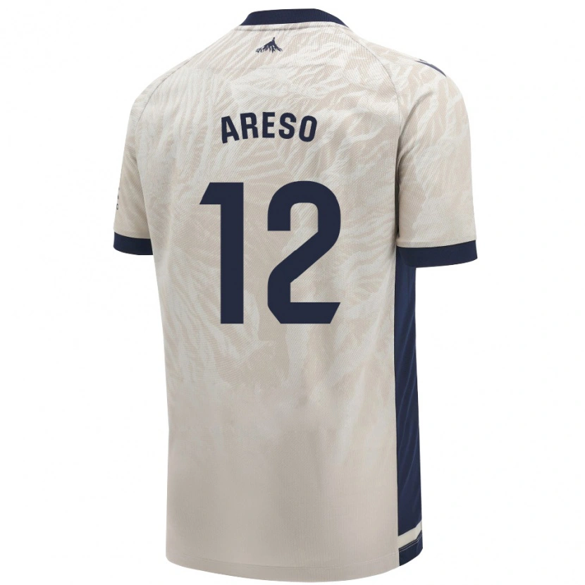 Danxen Män Jesús Areso #12 Ljusgrå Bortatröja Matchtröjor 2024/25 Tröjor T-Tröja