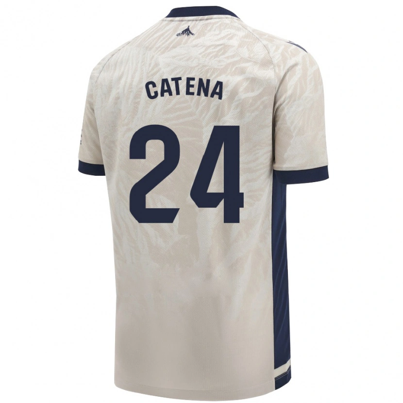 Danxen Män Alejandro Catena #24 Ljusgrå Bortatröja Matchtröjor 2024/25 Tröjor T-Tröja