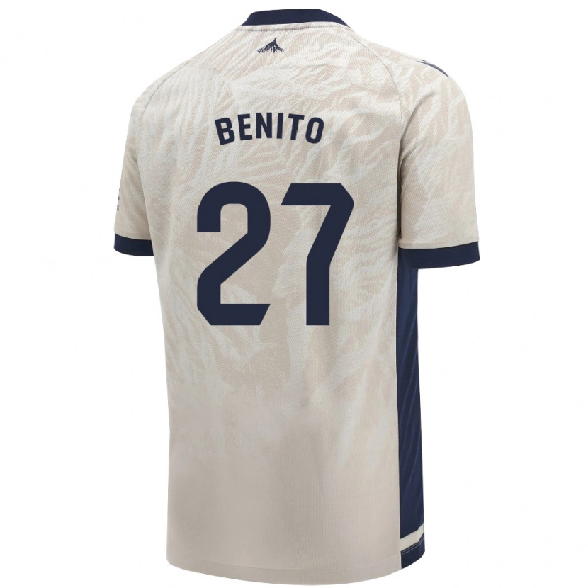 Danxen Män Iker Benito #27 Ljusgrå Bortatröja Matchtröjor 2024/25 Tröjor T-Tröja