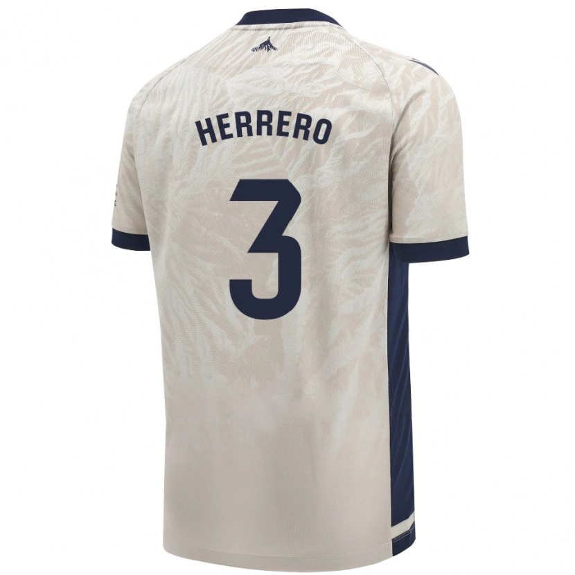 Danxen Män Toni Herrero #3 Ljusgrå Bortatröja Matchtröjor 2024/25 Tröjor T-Tröja
