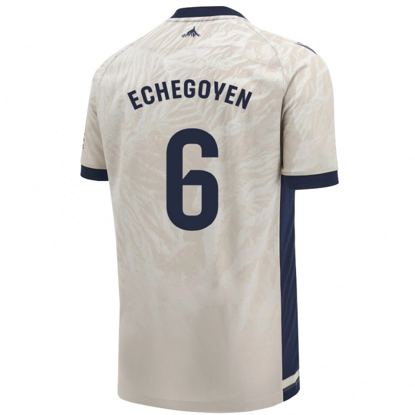 Danxen Män Mauro Echegoyen #6 Ljusgrå Bortatröja Matchtröjor 2024/25 Tröjor T-Tröja