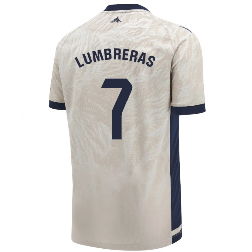 Danxen Män Carlos Lumbreras #7 Ljusgrå Bortatröja Matchtröjor 2024/25 Tröjor T-Tröja