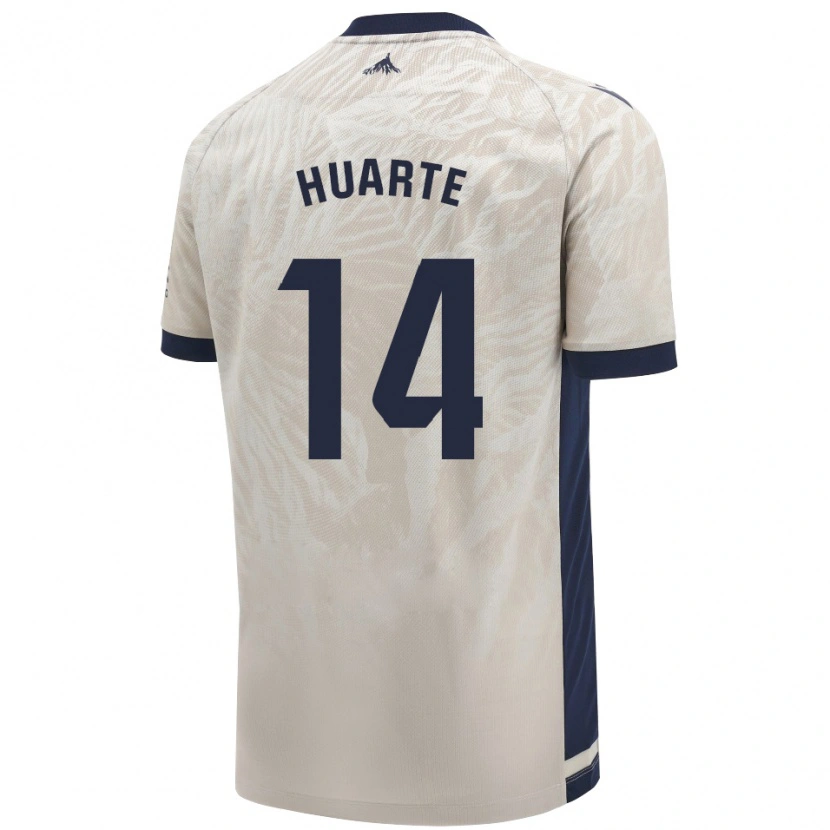 Danxen Män Xabi Huarte #14 Ljusgrå Bortatröja Matchtröjor 2024/25 Tröjor T-Tröja