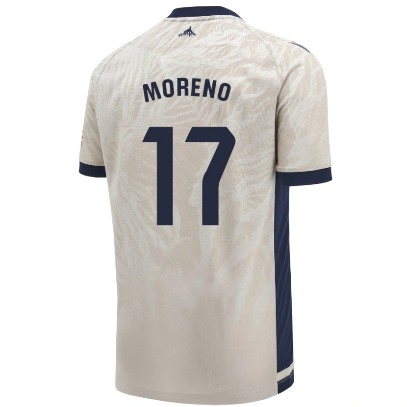 Danxen Män Pablo Moreno #17 Ljusgrå Bortatröja Matchtröjor 2024/25 Tröjor T-Tröja