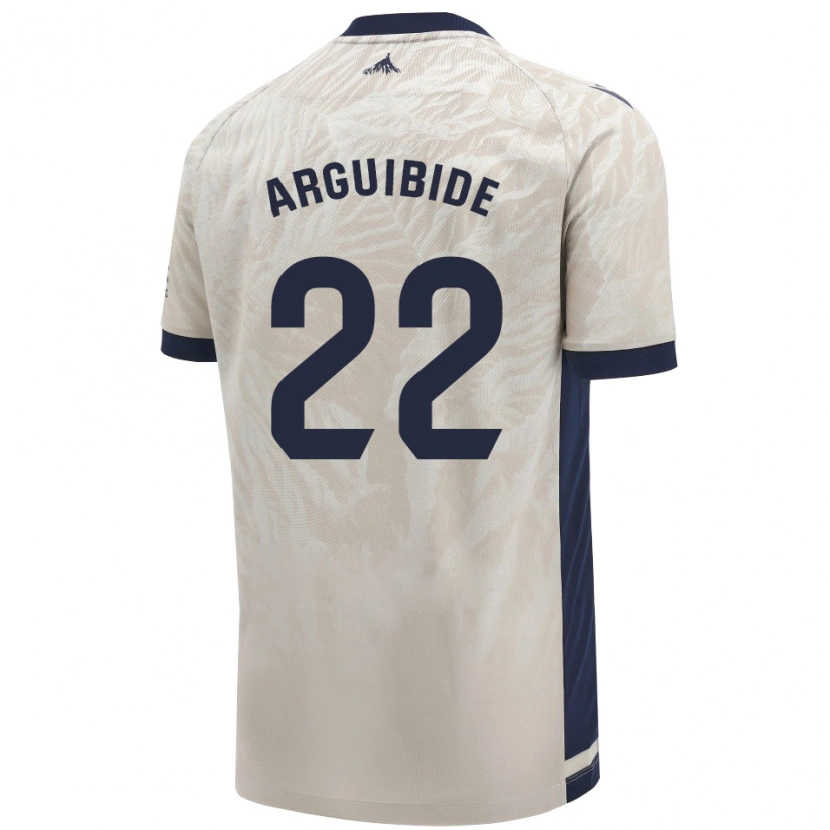 Danxen Män Iñigo Arguibide #22 Ljusgrå Bortatröja Matchtröjor 2024/25 Tröjor T-Tröja