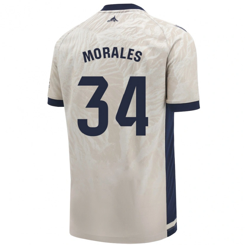 Danxen Män Anai Morales #34 Ljusgrå Bortatröja Matchtröjor 2024/25 Tröjor T-Tröja