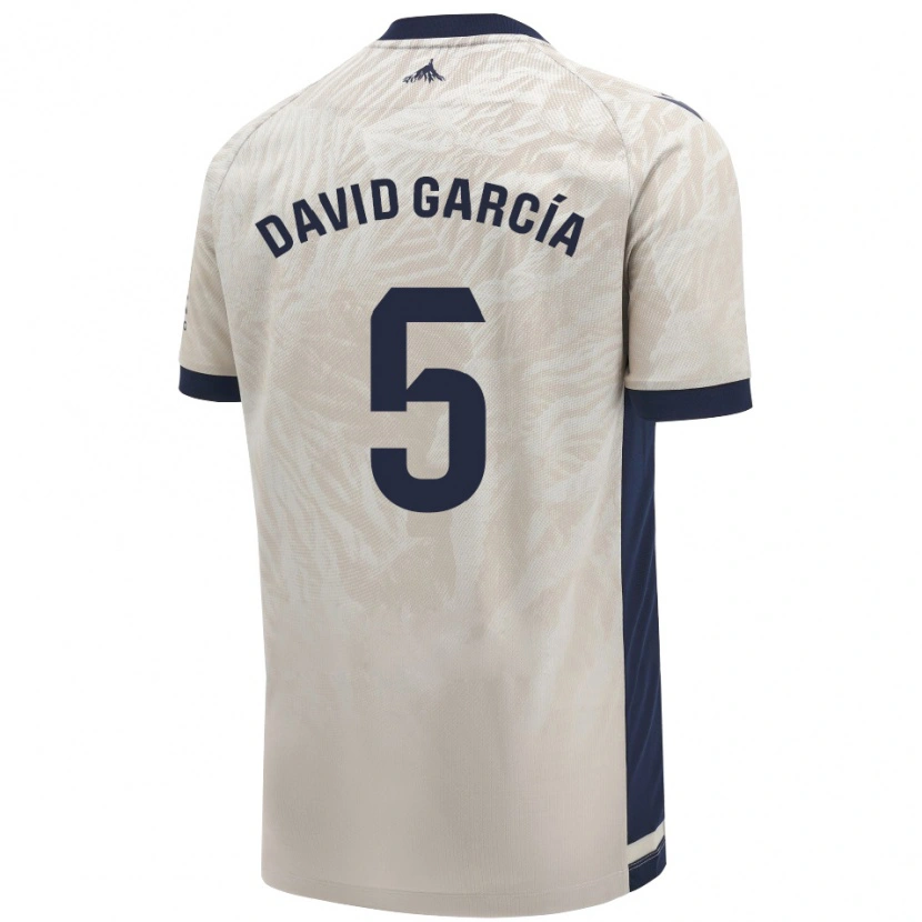 Danxen Män David García #5 Ljusgrå Bortatröja Matchtröjor 2024/25 Tröjor T-Tröja