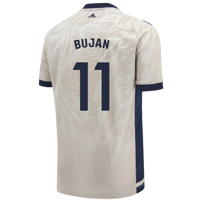 Danxen Män Unai Buján #11 Ljusgrå Bortatröja Matchtröjor 2024/25 Tröjor T-Tröja