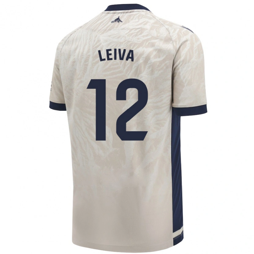 Danxen Män Álvaro Leiva #12 Ljusgrå Bortatröja Matchtröjor 2024/25 Tröjor T-Tröja