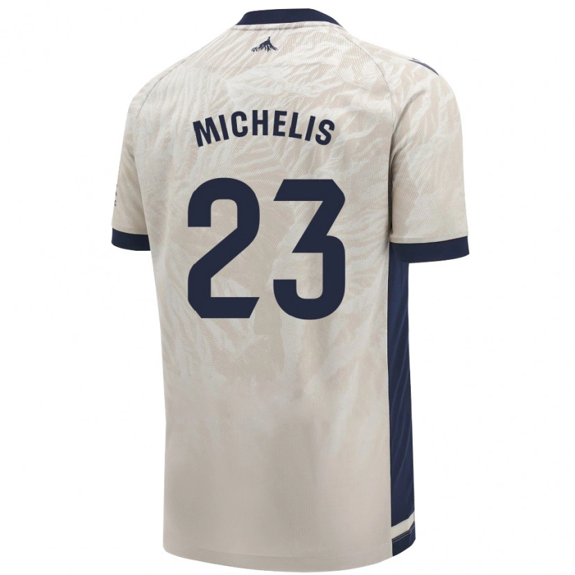 Danxen Män Nikolaos Michelis #23 Ljusgrå Bortatröja Matchtröjor 2024/25 Tröjor T-Tröja