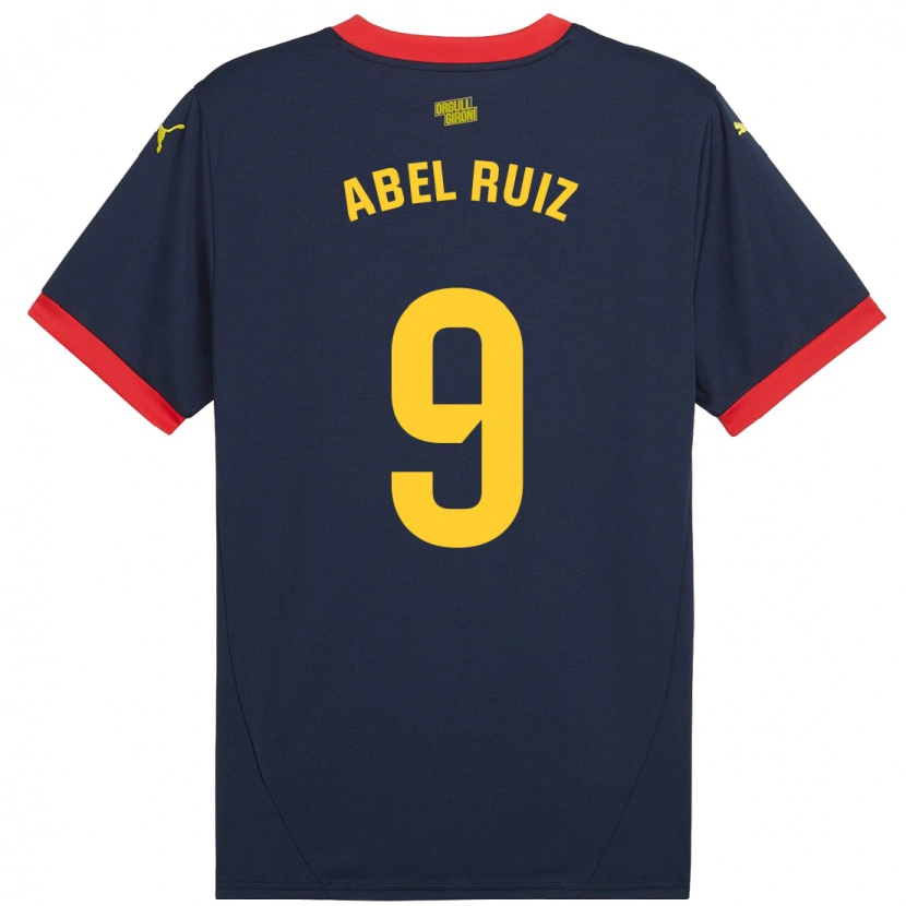 Danxen Män Abel Ruiz #9 Marinröd Bortatröja Matchtröjor 2024/25 Tröjor T-Tröja