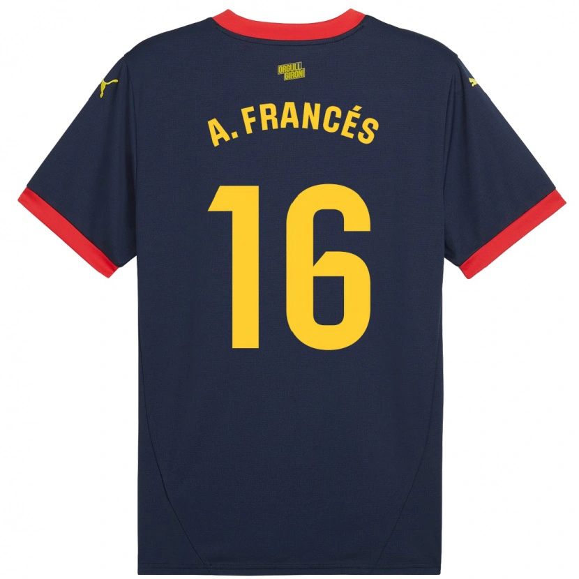 Danxen Män Alejandro Francés #16 Marinröd Bortatröja Matchtröjor 2024/25 Tröjor T-Tröja