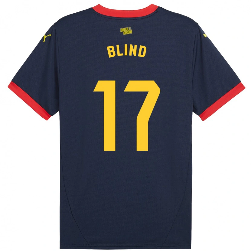 Danxen Män Daley Blind #17 Marinröd Bortatröja Matchtröjor 2024/25 Tröjor T-Tröja
