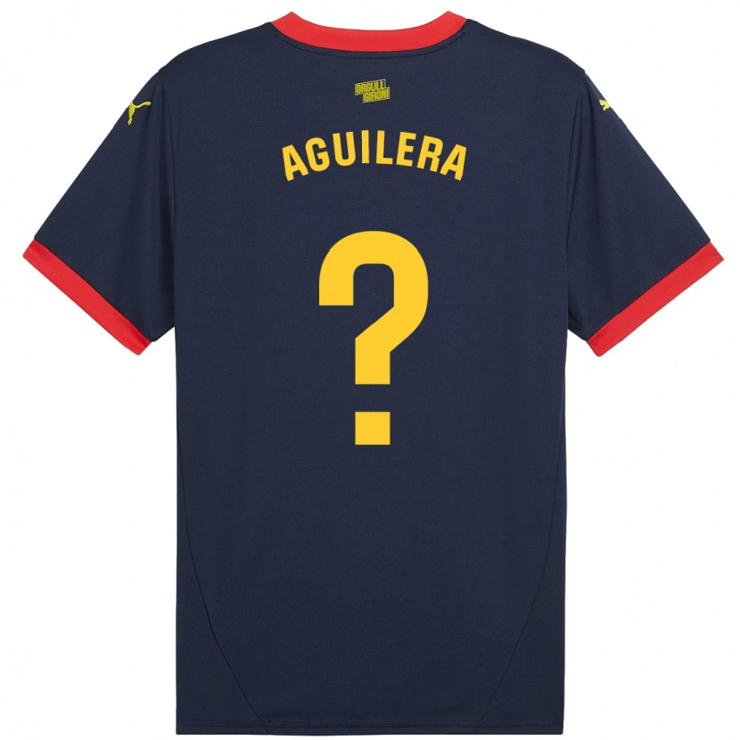 Danxen Män Oriol Aguilera #0 Marinröd Bortatröja Matchtröjor 2024/25 Tröjor T-Tröja