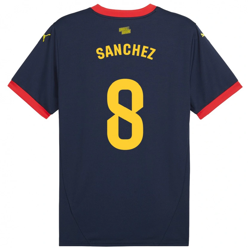 Danxen Män Miguel Ángel Sánchez #8 Marinröd Bortatröja Matchtröjor 2024/25 Tröjor T-Tröja