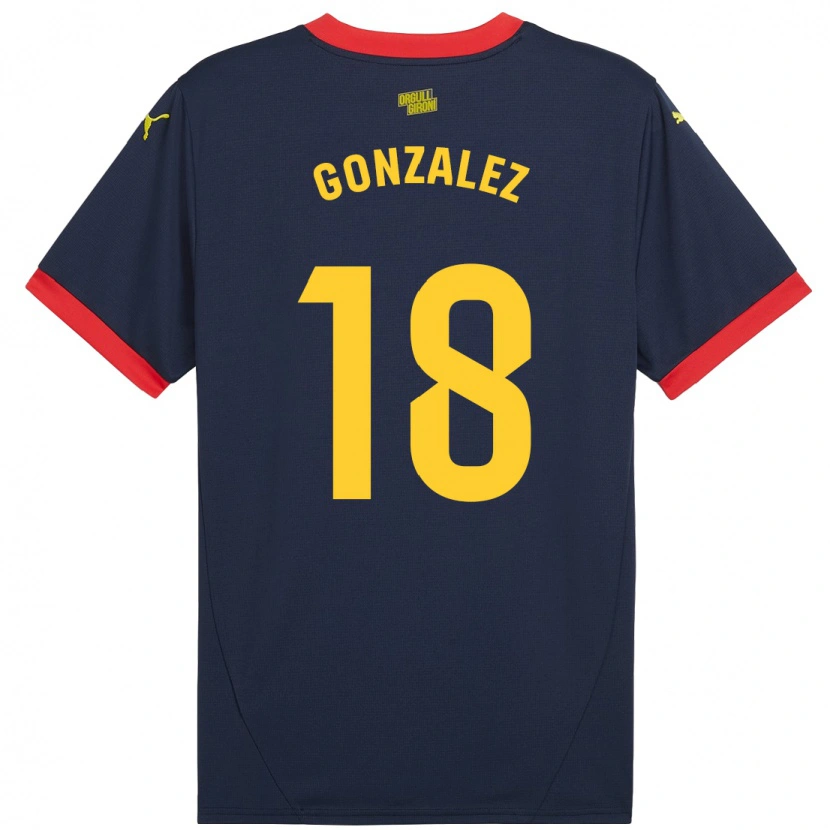 Danxen Män Gerard González #18 Marinröd Bortatröja Matchtröjor 2024/25 Tröjor T-Tröja