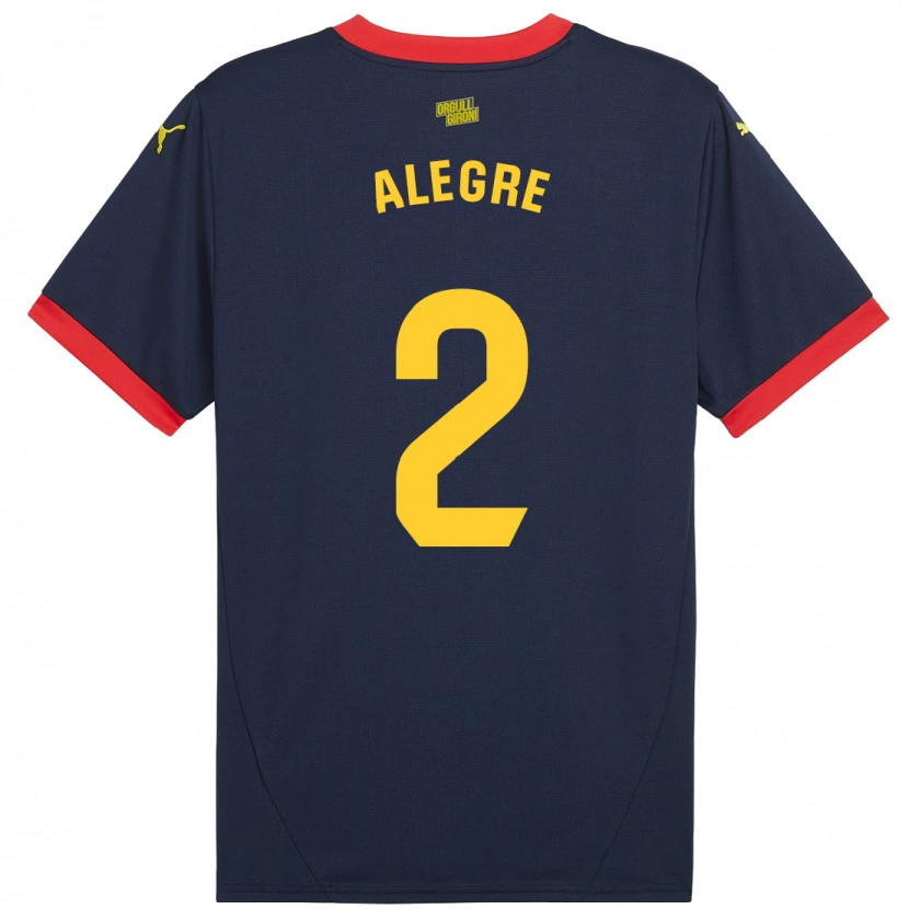 Danxen Män Marc Alegre #2 Marinröd Bortatröja Matchtröjor 2024/25 Tröjor T-Tröja