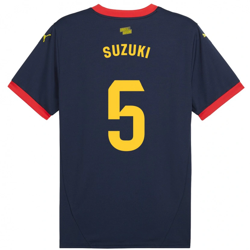 Danxen Män Wadi Ibrahim Suzuki #5 Marinröd Bortatröja Matchtröjor 2024/25 Tröjor T-Tröja