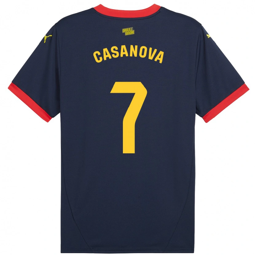 Danxen Män Àstrid Casanova #7 Marinröd Bortatröja Matchtröjor 2024/25 Tröjor T-Tröja