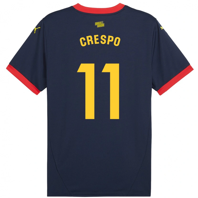 Danxen Män Lydia Crespo #11 Marinröd Bortatröja Matchtröjor 2024/25 Tröjor T-Tröja