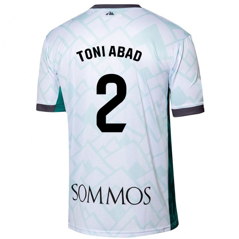 Danxen Män Toni Abad #2 Vit Grön Bortatröja Matchtröjor 2024/25 Tröjor T-Tröja