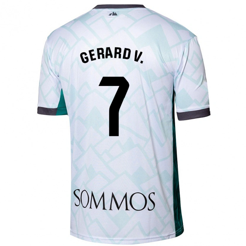 Danxen Män Gerard Valentín #7 Vit Grön Bortatröja Matchtröjor 2024/25 Tröjor T-Tröja