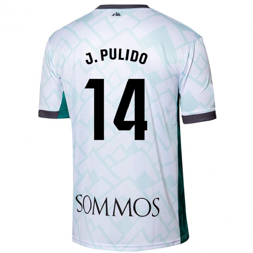 Danxen Män Jorge Pulido #14 Vit Grön Bortatröja Matchtröjor 2024/25 Tröjor T-Tröja