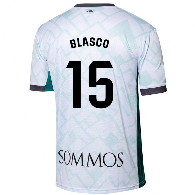 Danxen Män Jérémy Blasco #15 Vit Grön Bortatröja Matchtröjor 2024/25 Tröjor T-Tröja