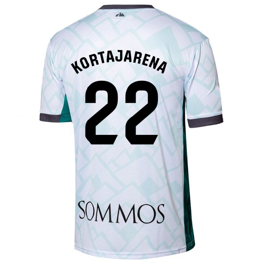 Danxen Män Iker Kortajarena #22 Vit Grön Bortatröja Matchtröjor 2024/25 Tröjor T-Tröja