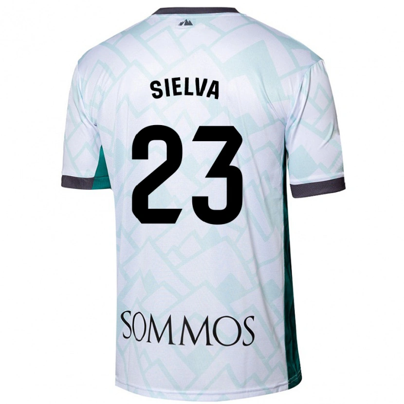 Danxen Män Óscar Sielva #23 Vit Grön Bortatröja Matchtröjor 2024/25 Tröjor T-Tröja