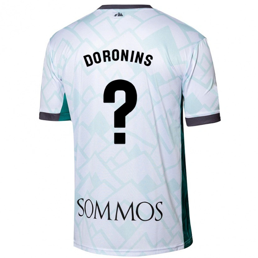 Danxen Män Nikita Doronins #0 Vit Grön Bortatröja Matchtröjor 2024/25 Tröjor T-Tröja