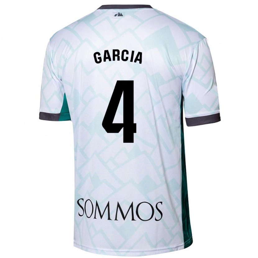 Danxen Män Nacho García #4 Vit Grön Bortatröja Matchtröjor 2024/25 Tröjor T-Tröja