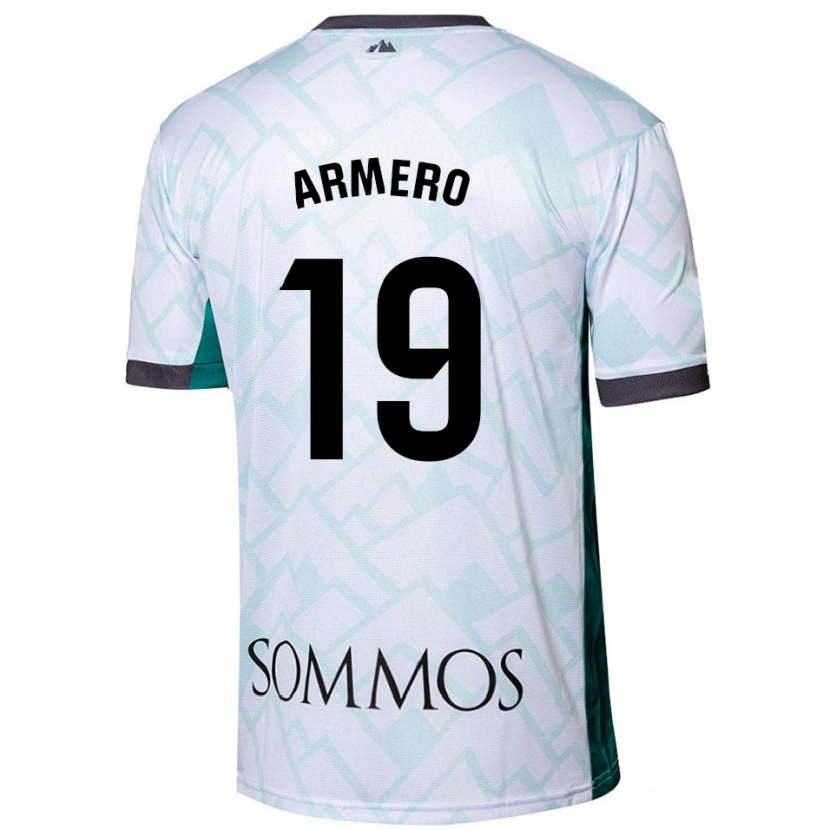Danxen Män Sergi Armero #19 Vit Grön Bortatröja Matchtröjor 2024/25 Tröjor T-Tröja