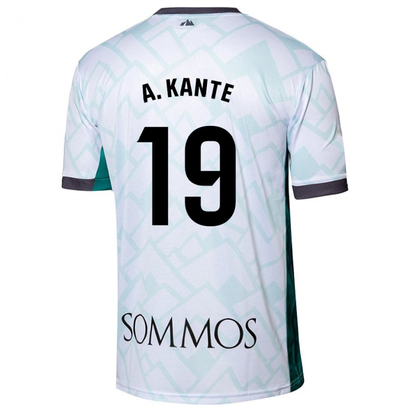 Danxen Män Abou Kanté #19 Vit Grön Bortatröja Matchtröjor 2024/25 Tröjor T-Tröja